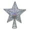 Northlight 13" Lighted Silver Star with Rotating Projector Christmas Tree Topper - Multicolor LED Lights
